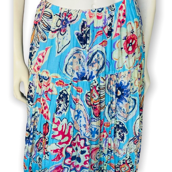 F.L Malik Skirt Long Beaded Hem Silk Blend Skirt - Picture 4 of 8